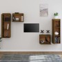 TV-Möbel 4-teilig aus massivem honigbraunem Kiefernholz von vidaXL, TV-Möbel - Ref: Foro24-3100252, Preis: 157,55 €, Rabatt: %