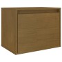 Muebles para TV 5 piezas madera maciza de pino marrón miel