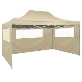 Folding tent with 3 cream walls 3x4.5 m by vidaXL, Tents and gazebos - Ref: Foro24-44972, Price: 152,80 €, Discount: %