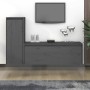Muebles para TV 2 piezas madera maciza de pino gris de vidaXL, Muebles TV - Ref: Foro24-3100116, Precio: 106,06 €, Descuento: %