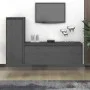 TV furniture 2 pieces solid gray pine wood by vidaXL, TV Furniture - Ref: Foro24-3100116, Price: 104,76 €, Discount: %