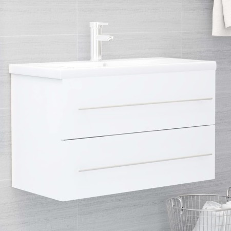 Möbel mit Waschbecken aus weißem Agglomerat von vidaXL, Badezimmerwaschtische - Ref: Foro24-3099050, Preis: 216,46 €, Rabatt: %