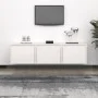 TV-Möbel 3-teilig aus massivem weißem Kiefernholz von vidaXL, TV-Möbel - Ref: Foro24-3100125, Preis: 99,47 €, Rabatt: %