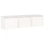 TV-Möbel 3-teilig aus massivem weißem Kiefernholz von vidaXL, TV-Möbel - Ref: Foro24-3100125, Preis: 99,47 €, Rabatt: %