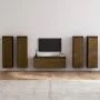 TV-Möbel 5-teilig aus massivem honigbraunem Kiefernholz von vidaXL, TV-Möbel - Ref: Foro24-3100212, Preis: 258,20 €, Rabatt: %