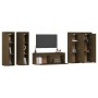 TV-Möbel 5-teilig aus massivem honigbraunem Kiefernholz von vidaXL, TV-Möbel - Ref: Foro24-3100212, Preis: 261,55 €, Rabatt: %
