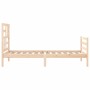 Bed frame with solid wood headboard 100x200 cm by vidaXL, Beds and slatted bases - Ref: Foro24-3194886, Price: 107,87 €, Disc...