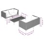 Gartensofa 5 Stück und Kissen dunkelgrau synthetisches Rattan von vidaXL, Gartensets - Ref: Foro24-3099798, Preis: 325,28 €, ...