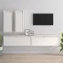 TV-Möbel 4-teilig aus massivem weißem Kiefernholz von vidaXL, TV-Möbel - Ref: Foro24-3100180, Preis: 200,82 €, Rabatt: %