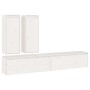 Muebles para TV 4 piezas madera maciza de pino blanco de vidaXL, Muebles TV - Ref: Foro24-3100180, Precio: 203,72 €, Descuent...