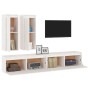 Muebles para TV 4 piezas madera maciza de pino blanco de vidaXL, Muebles TV - Ref: Foro24-3100180, Precio: 203,72 €, Descuent...