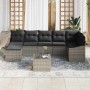 Conjunto de sofá de jardín 8 pcs Gris Poliratán