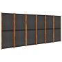 6-Paneel Trennwand schwarz 420x180 cm von vidaXL, Raumteiler - Ref: Foro24-319182, Preis: 168,84 €, Rabatt: %