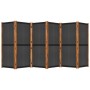 6-panel black room divider screen 420x180 cm by vidaXL, Room dividers - Ref: Foro24-319182, Price: 168,84 €, Discount: %