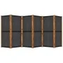6-panel black room divider screen 420x180 cm by vidaXL, Room dividers - Ref: Foro24-319182, Price: 151,79 €, Discount: %