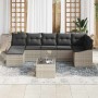 Conjunto de sofá de jardín 8 pcs Gris claro Poliratán