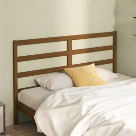 Honey brown solid pine wood bed headboard 146x4x100 cm by vidaXL, Headboards and footboards - Ref: Foro24-817643, Price: 35,7...