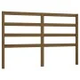 Cabecero de cama madera maciza de pino marrón miel 146x4x100 cm de vidaXL, Cabeceros y pies de cama - Ref: Foro24-817643, Pre...