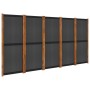 Divider screen with 5 panels black 350x180 cm by vidaXL, Room dividers - Ref: Foro24-319181, Price: 177,92 €, Discount: %