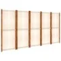 Divider screen with 5 cream white panels 350x180 cm by vidaXL, Room dividers - Ref: Foro24-319185, Price: 181,96 €, Discount: %