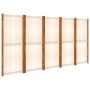 Trennwand mit 5 cremeweißen Paneelen 350x180 cm von vidaXL, Raumteiler - Ref: Foro24-319185, Preis: 185,15 €, Rabatt: %