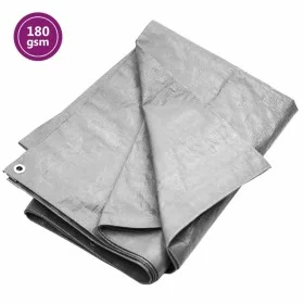 Lona HDPE gris 180 g/m² 4x6 m de vidaXL, Lonas impermeables - Ref: Foro24-151488, Precio: 33,15 €, Descuento: %