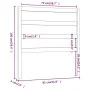Bettkopfteil aus massivem Kiefernholz in Honigbraun, 81 x 4 x 100 cm von vidaXL, Kopf- und Fußteile - Ref: Foro24-817618, Pre...