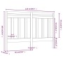 Cabecero de cama madera maciza de pino 126x4x100 cm de vidaXL, Cabeceros y pies de cama - Ref: Foro24-817780, Precio: 33,54 €...