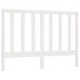 Solid white pine wood bed headboard 126x4x100 cm by vidaXL, Headboards and footboards - Ref: Foro24-817681, Price: 38,51 €, D...