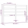 Cabecero de cama madera maciza de pino marrón miel 166x4x100 cm de vidaXL, Cabeceros y pies de cama - Ref: Foro24-817653, Pre...