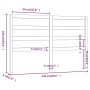 Bettkopfteil aus massivem Kiefernholz in Honigbraun, 126 x 4 x 100 cm von vidaXL, Kopf- und Fußteile - Ref: Foro24-817633, Pr...
