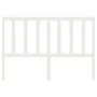 Solid white pine wood bed headboard 126x4x100 cm by vidaXL, Headboards and footboards - Ref: Foro24-817731, Price: 41,20 €, D...