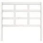Solid white pine wood bed headboard 105.5x4x100 cm by vidaXL, Headboards and footboards - Ref: Foro24-817876, Price: 43,35 €,...