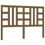 Honey brown solid pine wood bed headboard 126x4x100 cm by vidaXL, Headboards and footboards - Ref: Foro24-817833, Price: 30,3...