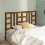 Honey brown solid pine wood bed headboard 126x4x100 cm by vidaXL, Headboards and footboards - Ref: Foro24-817833, Price: 30,3...