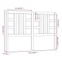 Bettkopfteil aus massivem Kiefernholz in Honigbraun, 126 x 4 x 100 cm von vidaXL, Kopf- und Fußteile - Ref: Foro24-817833, Pr...