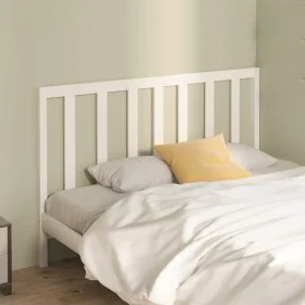 Solid white pine wood bed headboard 146x4x100 cm by vidaXL, Headboards and footboards - Ref: Foro24-817741, Price: 36,25 €, D...