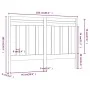 Cabecero de cama madera maciza de pino negro 166x4x100 cm de vidaXL, Cabeceros y pies de cama - Ref: Foro24-817804, Precio: 3...