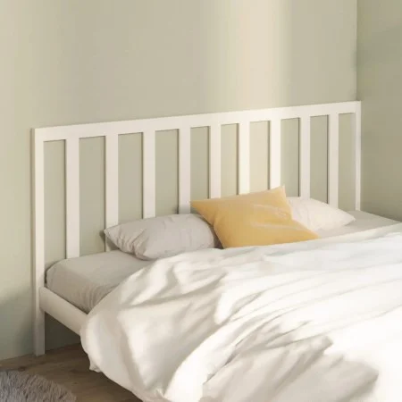 Solid white pine wood bed headboard 206x4x100 cm by vidaXL, Headboards and footboards - Ref: Foro24-817711, Price: 44,50 €, D...