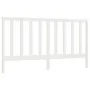 Solid white pine wood bed headboard 206x4x100 cm by vidaXL, Headboards and footboards - Ref: Foro24-817711, Price: 44,50 €, D...