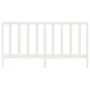Solid white pine wood bed headboard 206x4x100 cm by vidaXL, Headboards and footboards - Ref: Foro24-817711, Price: 44,50 €, D...