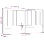 Solid white pine wood bed headboard 206x4x100 cm by vidaXL, Headboards and footboards - Ref: Foro24-817711, Price: 44,50 €, D...