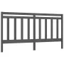 Cabecero de cama madera maciza de pino gris 206x4x100 cm de vidaXL, Cabeceros y pies de cama - Ref: Foro24-817812, Precio: 35...