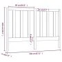 Solid white pine wood bed headboard 146x4x100 cm by vidaXL, Headboards and footboards - Ref: Foro24-817691, Price: 45,23 €, D...