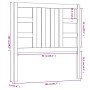 Bettkopfteil aus massivem Kiefernholz, 106 x 4 x 100 cm von vidaXL, Kopf- und Fußteile - Ref: Foro24-817825, Preis: 38,80 €, ...
