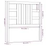 Bettkopfteil aus massivem Kiefernholz, 106 x 4 x 100 cm von vidaXL, Kopf- und Fußteile - Ref: Foro24-817825, Preis: 38,15 €, ...