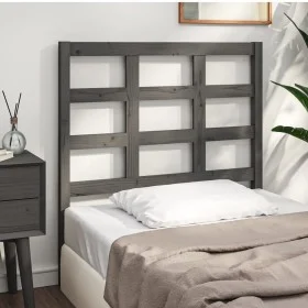 Bettkopfteil aus massivem grauem Kiefernholz, 95,5 x 4 x 100 cm von vidaXL, Kopf- und Fußteile - Ref: Foro24-817872, Preis: 2...