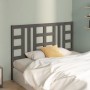 Cabecero de cama madera maciza de pino gris 141x4x100 cm