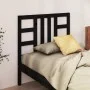 Solid black pine wood bed headboard 106x4x100 cm by vidaXL, Headboards and footboards - Ref: Foro24-817829, Price: 37,46 €, D...