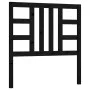 Solid black pine wood bed headboard 106x4x100 cm by vidaXL, Headboards and footboards - Ref: Foro24-817829, Price: 37,46 €, D...